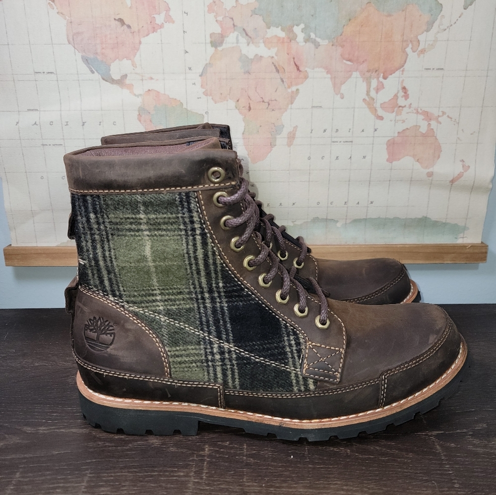 BRAND NEW Timberland Earthkeepers 6 Warm Lined Boot (Brown Plaid) Men's Size 10